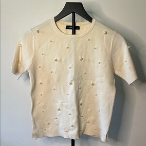 Zara Cream Knit Top